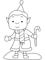 christmas elf coloring page and poster