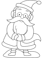 christmas santa claus coloring page