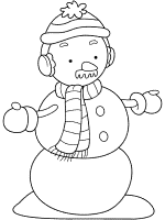 christmas snowman coloring page