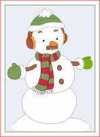 christmas poster snowman