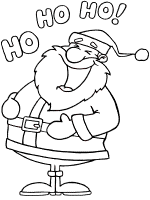 santa ho ho ho coloring page