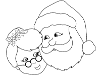 santa claus and mrs claus coloring page