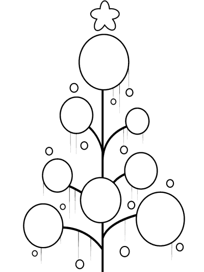 christmas tree coloring page