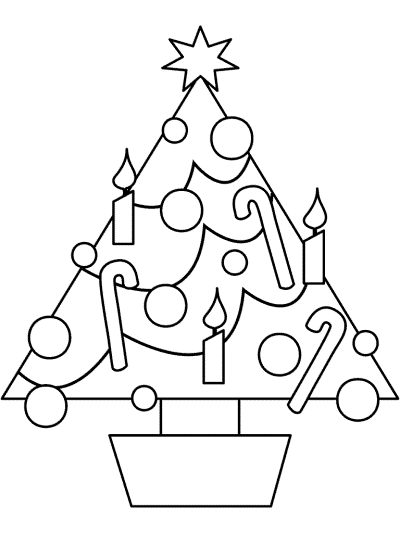 christmas tree coloring page