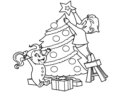 Christmas Tree Coloring Pages · Page 3