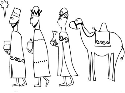 wise men follow a star coloring page