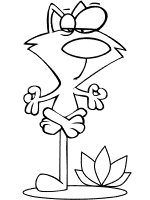 meditation and yoga cat coloring page