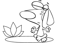 meditation and yoga dog coloring page