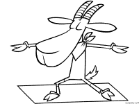 meditation and tai chi goat coloring page