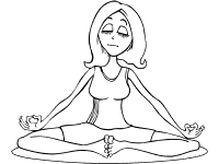 meditation and yoga coloring page