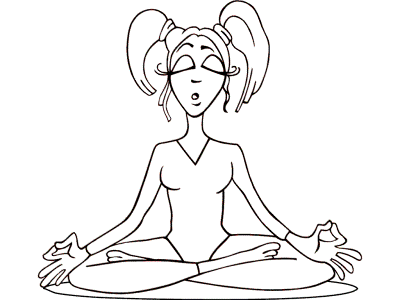 meditation and yoga coloring page