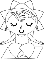 meditation and yoga coloring page