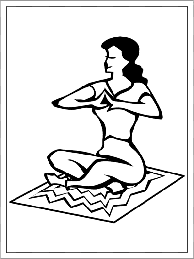 meditation and yoga coloring page