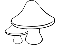 mushroom - toadstool to decorate coloring page