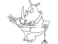 rabbit plays the flute coloring page