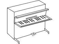 upright piano coloring page