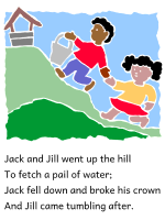 jack and jill nursery rhyme poster 1