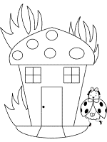 ladybird, ladybird nursery rhyme coloring page