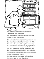 old mother hubbard nursery rhyme coloring pages