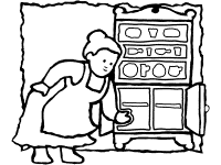 old mother hubbard coloring page