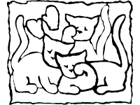 three little kittens coloring pages