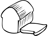 bread loaf coloring page