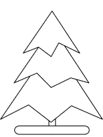 evergreen conifer tree coloring page