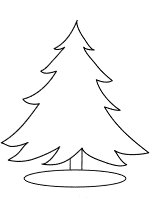 evergreen conifer tree coloring page