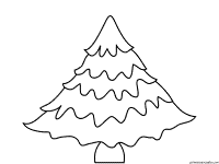 evergreen conifer tree coloring page