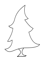 evergreen conifer tree coloring page