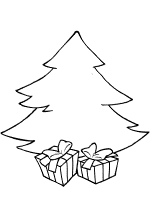 evergreen conifer tree coloring page