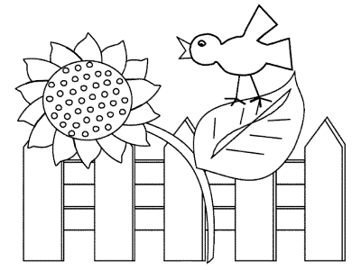 sunflowers coloring page