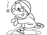 catching a snowflake coloring page