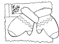 mittens coloring page