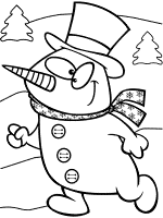 snowman coloring page