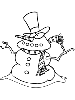 snowman coloring page