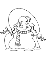 snowman coloring page