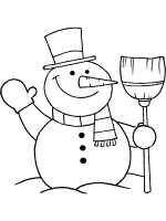 snowman coloring page