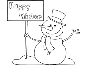 Snow Theme Coloring Pages and Printable Activities P. 2