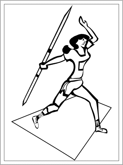 javelin throw coloring page