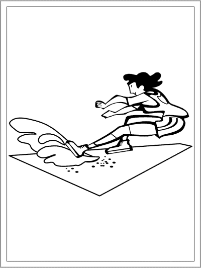 long triple jump coloring page