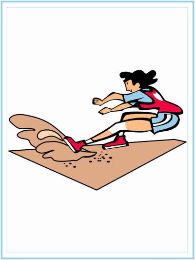 long triple jump coloring page