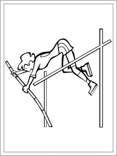 pole vault coloring page