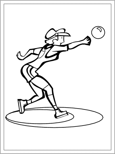 shot put coloring page