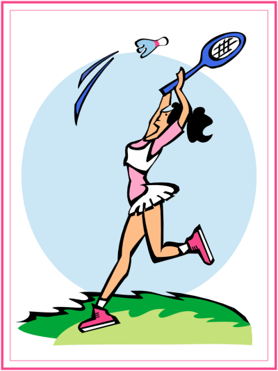 badminton coloring page