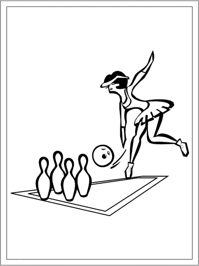 bowling coloring page