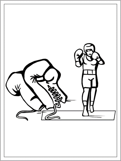 boxing coloring page