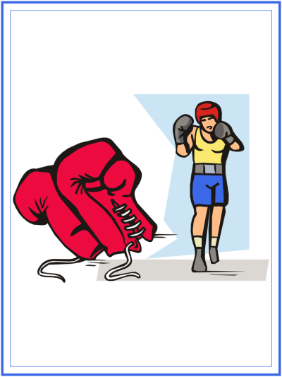 boxing coloring page