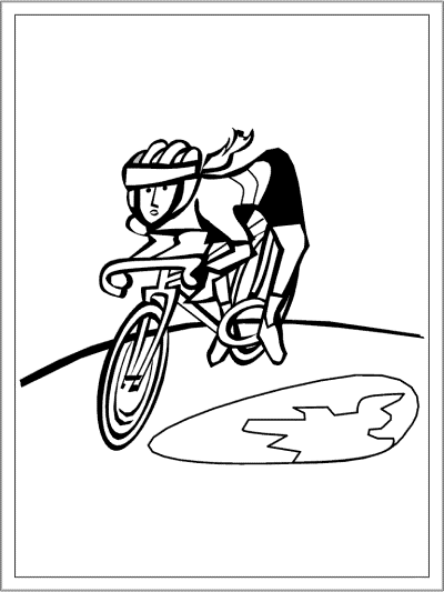 cycling race coloring page