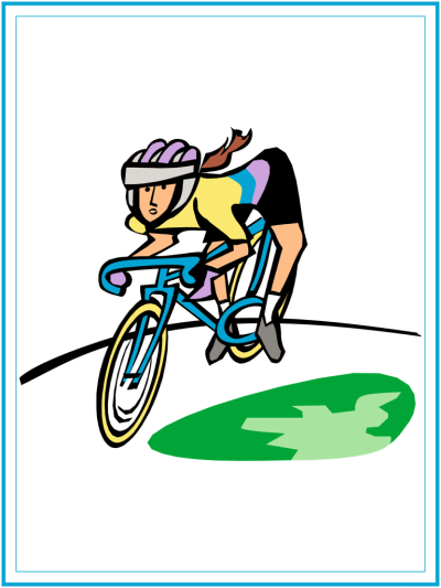 cycling race coloring page